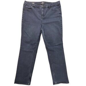 Liz Claiborne‎ Jeans Womens 20W Original Fit Tapered Leg Blue Med Wash Stretch